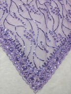 Lavender Net Floral Sequence Work Saree
