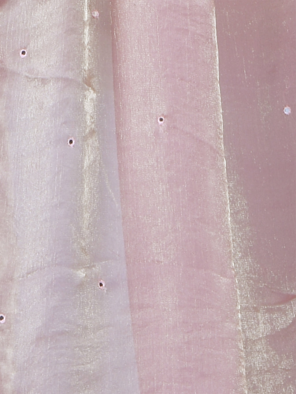 Pink Pure Chiffon Mirror Work Saree