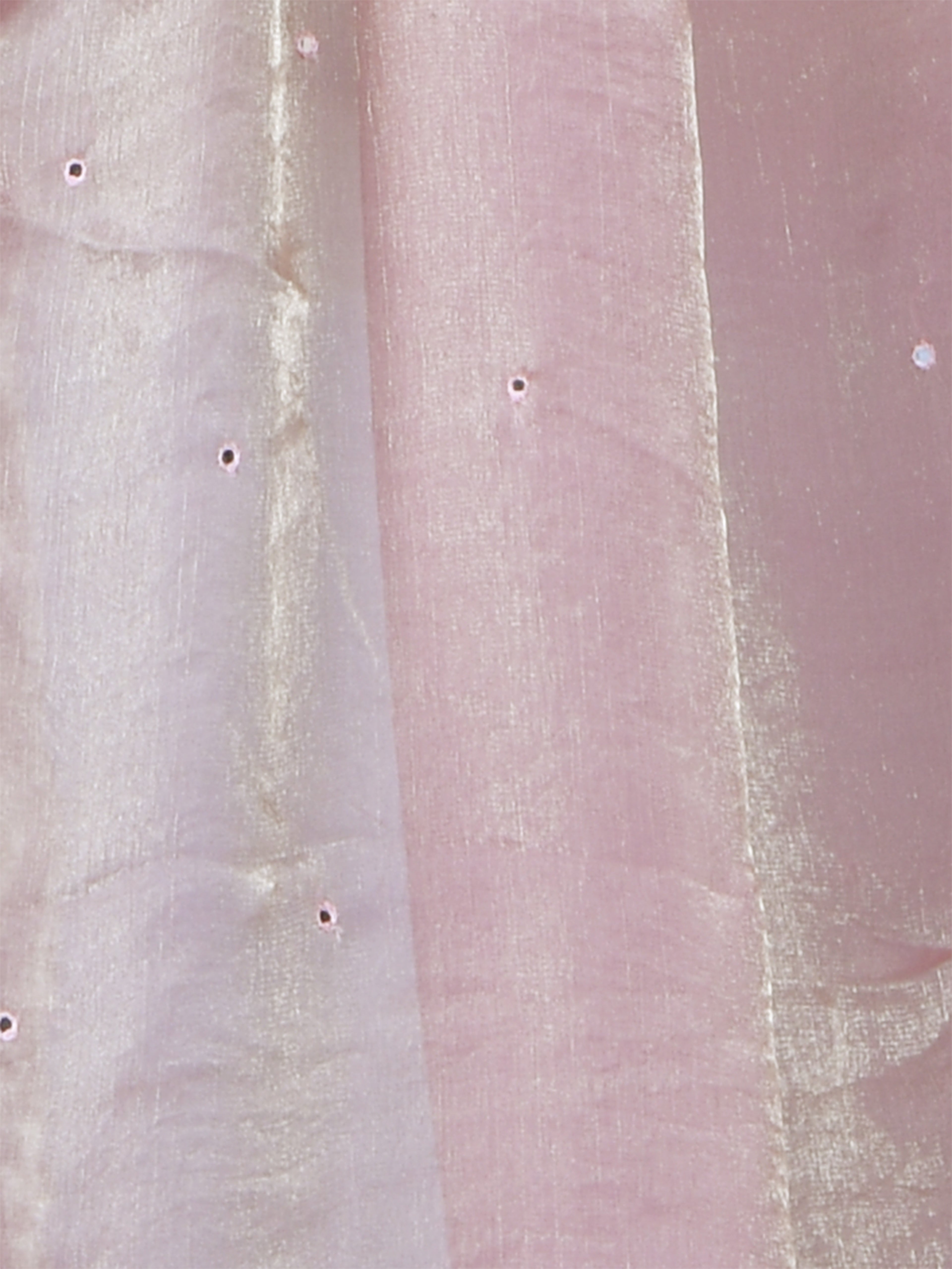 Pink Pure Chiffon Mirror Work Saree