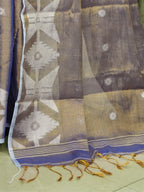 Purple Tissue Ikkat Handloom Woven Saree